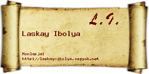 Laskay Ibolya névjegykártya