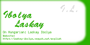 ibolya laskay business card